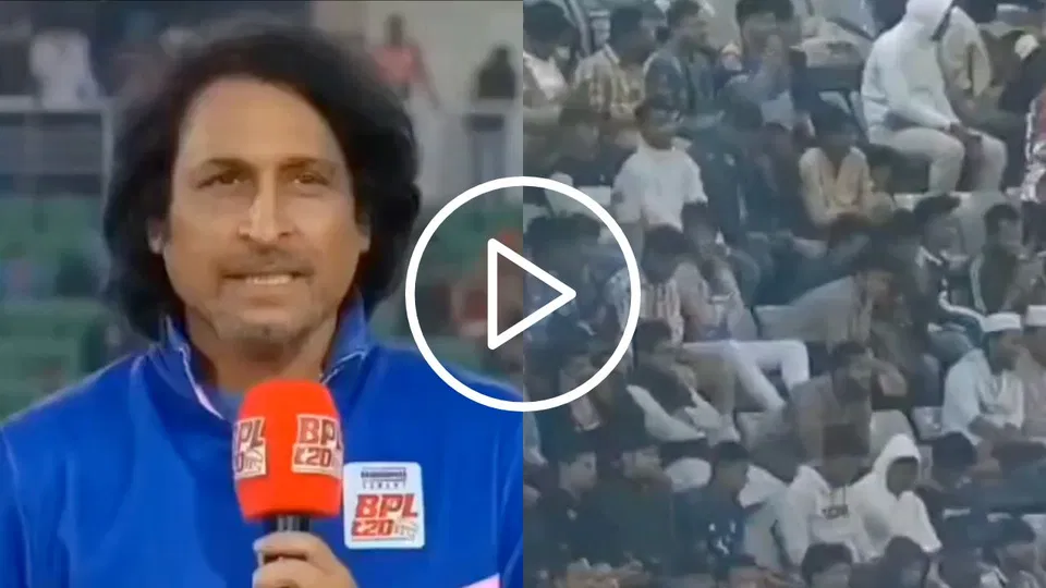 Watch- Ramiz Raja fails to emulate Ravi Shastri’s energy; gets embarrassed during toss in BPL